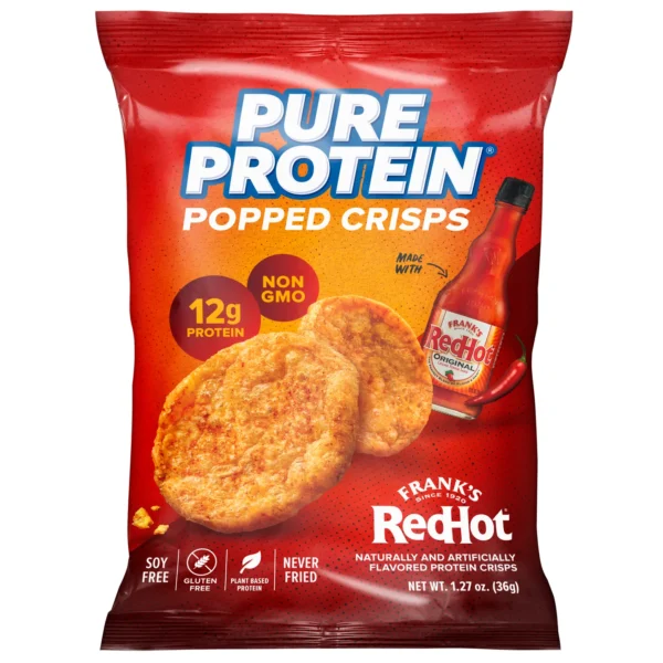 Pure Protein Popped Crisps - Frank's RedHot Flavor (12 Bags/Box)