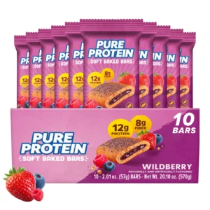 Pure Protein Soft Baked Bars - Wildberry (10 Bars/Box)