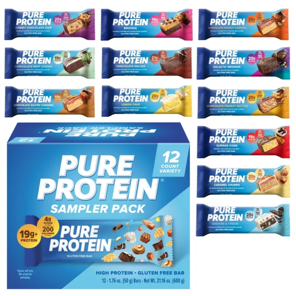 Pure Protein Sampler Pack - Try Both Flavors! | 12 Bars/Box
